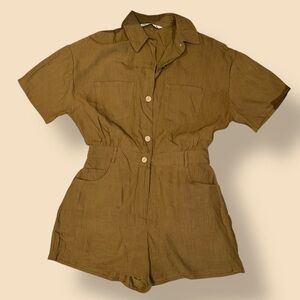 Zara khaki romper